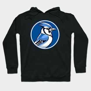 Blue Jay in a circular shape Hoodie